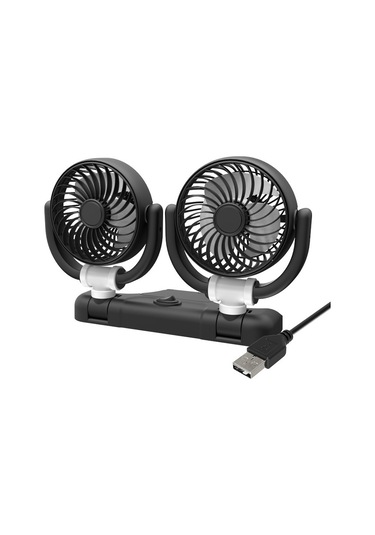 Suıtu Araba Katlanabilir Soğutma Fanı Otomobil Yaz Sıcaklığı Azaltma Fanı, Model: Çift 5v Usb Enerjili