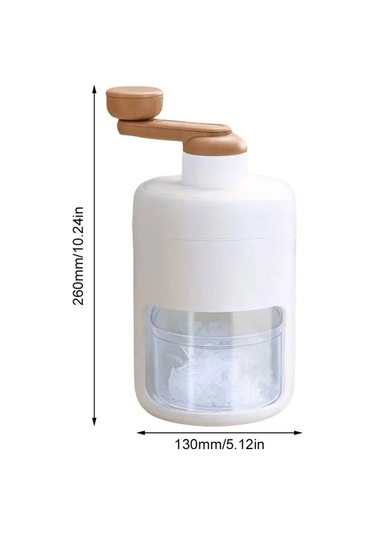 Ulzyvf 500ml Elle Çalıştırılan Buz Tıraş Makinesi Çok Beyaz Beyaz