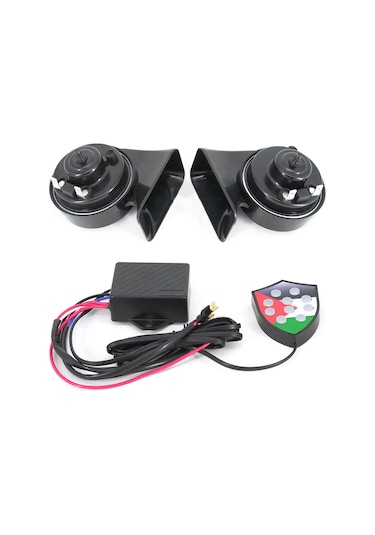 Honmex 12v 10 Sesli Abs Otomobil Salyangoz Klipsi - 125-130db Yüksek Ses, Araç Motosiklet Uyumlu, Kolay Kurulum Kontrol Seti