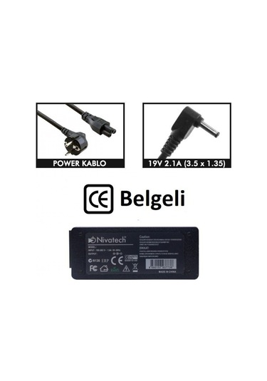 Nivatech BC963 Casper Uyumlu 19V 2,1A (3,5*1,355mm) Adapt