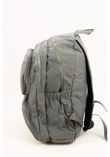 Suya Dayanıklı Krinkıl / Klinkır Kumaş Çok Gözlü Sırt Ve Okul Çantası Gri 8813 Gri