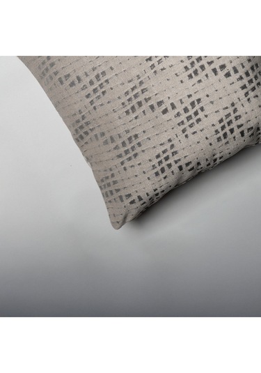 Sezyon Riva Desenli 50 50 Bej Gri Kırlent Kılıfı Bej Gri