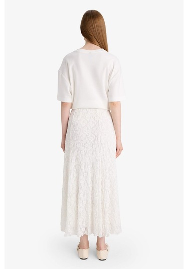 Defacto Dantel Beyaz Maxi Etek F5014ax25hswt34 Beyaz