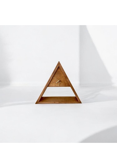 El Yapımı Ihlamur Ağacı Ahşap Duvar Saati & Masa Saati Kahverengi