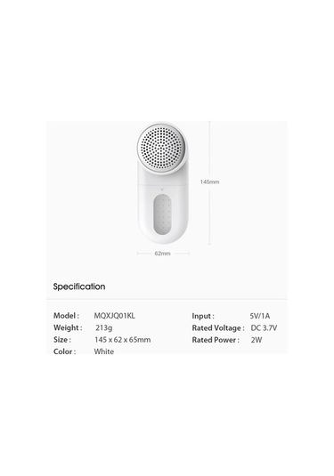 Bosphorusboutique02 Xiaomi Mijia Beyaz Kumaş Tüy Temizleyici - Yün, Pashmina, İpek İçin Ev Gereci Beyaz