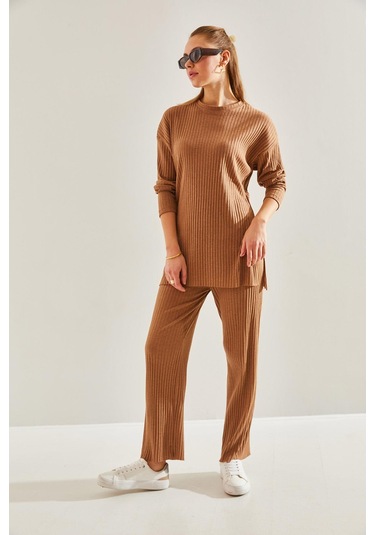 Shade Kadın Fitilli Kaşkorse Alt Üst Takım 60201024 - Camel