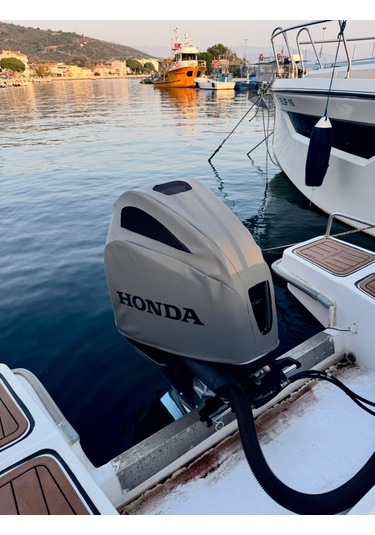Tekne Motor Kılıfı Dıştan Takma Marin Deri Honda 250 Hp
