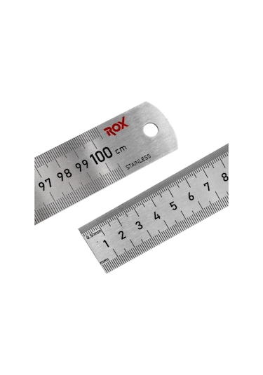 Rox 0201 Çift Taraflı Çelik Cetvel 1000 Mm