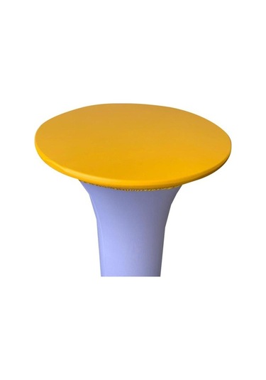 Trendooze Homyl Yuvarlak Masa Örtüsü 27,5-33,5 Inç Sarı Sarı Yemek Masası Evinize Konforlu Hava Sarı