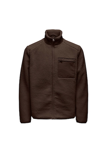 Only & Sons Dallas Life Erkek Kahverengi Polar Ceket 22025599-cbn Kahverengi