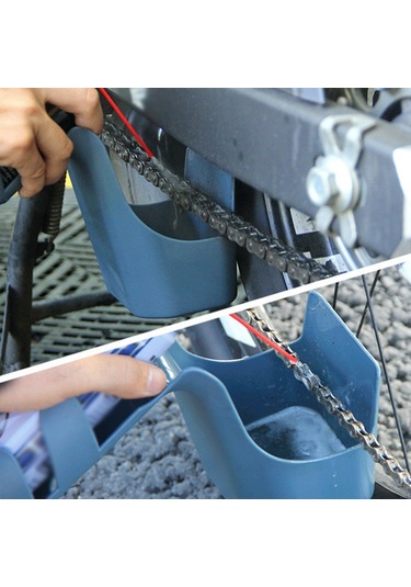 Monyee Motosiklet Bisiklet Zincir Temizleme Aleti: Yağlı Kirlik Saklama Kutusu Ve Zincir Fırçası İle Spreyi Engelleme