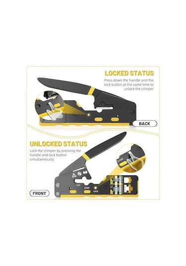 Primex Px-8070y Rj45/rj11 Cat6/cat7, Yeni Nesil Ez Rj45 Pense Cat6 Cat7, Yeni Nesil Pense Cat7 Bıçaklı