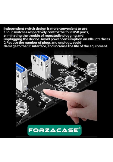 Type-c To 4 Port Usb Çoğaltıcı 1 Port Ethernet Hub Adaptör Fc829