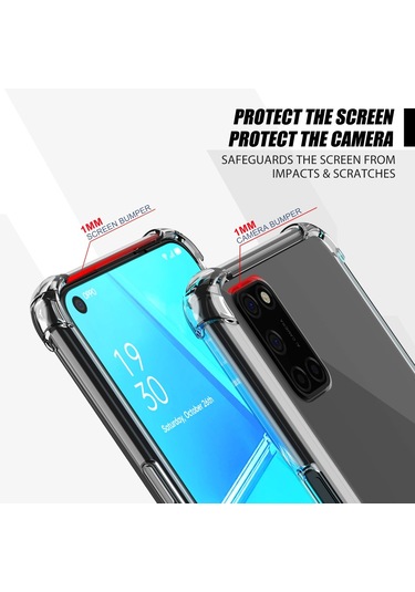 Oppo A72 Kilif Köse Korumali Seffaf Silikon Kapak 469084340