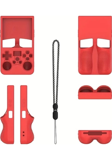 Elmpaly R36 Max Açık Kaynak Taşınabilir El Konsolu İçin Kırmızı Silikon Koruyucu Kılıf, Toz Geçirmez Ve Çizilmeye Dayanıklı