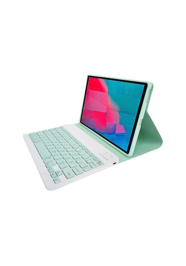 Lemestar Lenovo小新pad11 J606f/j716f蓝牙键盘保护套 - M10 Plus 3代10.6英寸皮套, Siyah Deri Kılıf + Standlı Klavye, Dayanıklı Malzeme, Kolay Kurulum Diğer