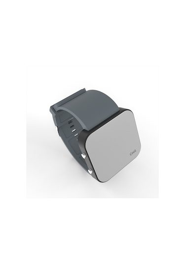 Cool Watch Saat - Siyah Led Kasa - Gri Kayış Unisex Pembe
