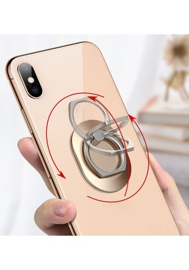 Fortunelane Üniversal Cep Telefonu Tutucu Ayağı: 360 Döner, 180 Çevirilebilir, Dayanıklı, Invisible Ultra İnce Beyaz Rengi