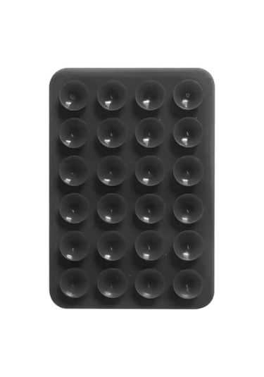 Aras Moto Silikon Vantuzlu Telefon Tutucu Siyah