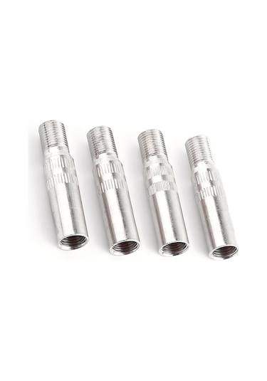 Yaleker Oto Lastik Valfi Metal Uzatma Kapağı 4 Adet - Krom Kaplama Bakır, Basınç Kontrolü Kolay,  Valfi Korur