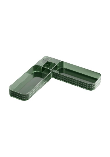 Suntek Duş Köşe Rafı Depolama Mutfak Yurt Oteli Kullanımı Kolay Banyo Rafı Yeşil