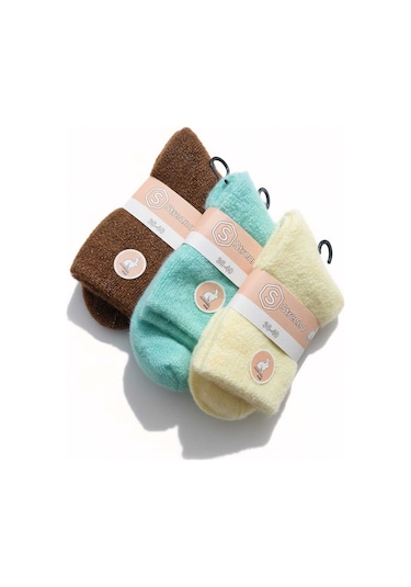 Angora Yün Tavşan Yünü Çorap Asorti 3'lü Set Set 1