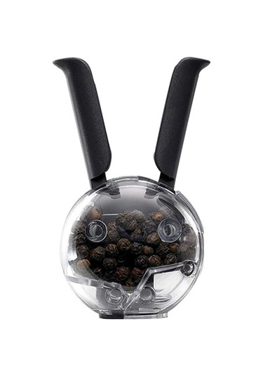 Jialan Tuz Ve Karabiber Değirmeni Mini Manuel Baharat Öğütücü Siyah - Şeffaf