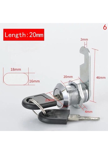 Donanım Silindir Kilitleri Kapı Dolabı Posta Kutusu Asma Kilit Çekmece Dolap Kilidi 20mm Aynı Anahtar