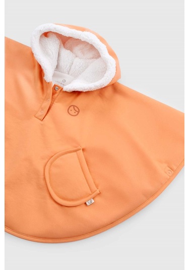 Su Geçirmez Bebek Panço Turuncu Yağmurluk Turuncu