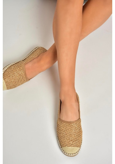 Fox Shoes D280250017 Altın Hasır Günlük Kadın Ayakkabı Altın-hasır Altın