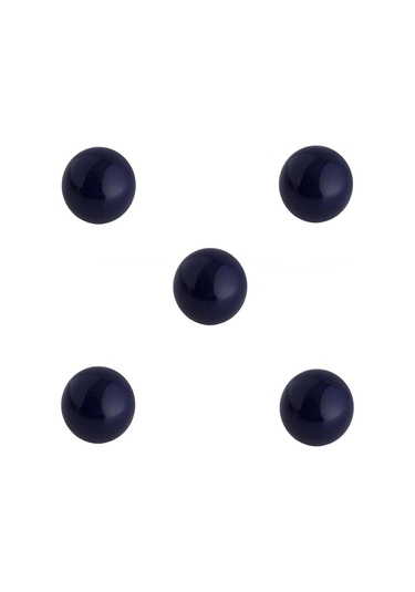 5 Adet Tomurcuk Porselen Top Düğme Siyah Çocuk Odası Kulp Siyah