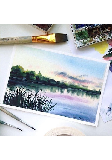 Yağlı Boya Fırçası 4 Numara Samur Akrilik Boya Fırça No:4 Yatsı U