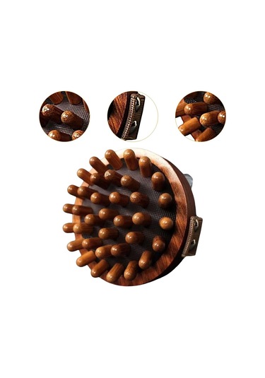 Homyl Kol Bel Bacak Için Ahşap Masaj Sırt Kas Taşınabilir Açık Kahverengi