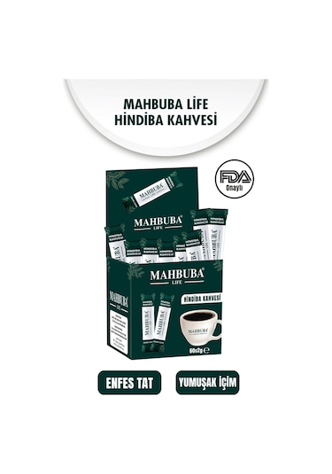 Mahbuba Hindiba Detox Form Kahvesi Glutensiz Kahve 1 Aylık - 60 Kullanım Net 120gr Diğer