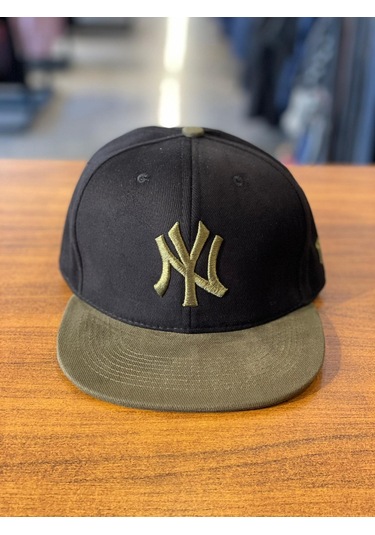 Ny Yankees Hiphop Snapback Rapper Basket Cap Şapka Siyah - Haki