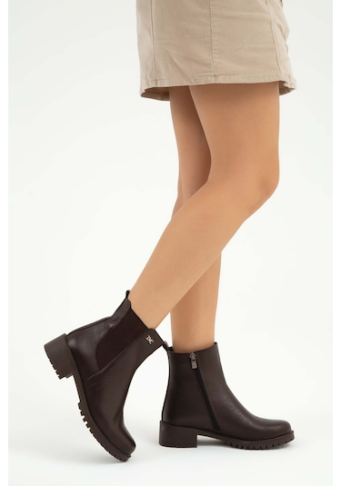 Tamer Tanca Kadın Hakiki Deri Kahverengi Floter Casual Bot 33 Tnc1997 Bn Bot Sk22/23 Kahve Floter Kahverengi