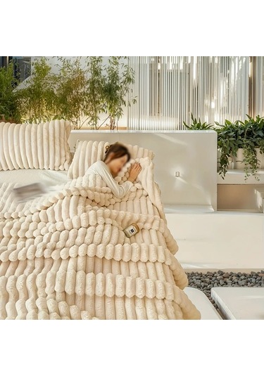 Willowhaven Hediye Battaniye Khaki Plüş Tüm Mevsimler Yumuşak Yıkanabilir 150x200cm