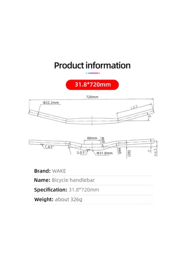 Monyee Alüminyum Dağ Bisikleti Sapı 720-780mm Uzun Ergonomik Cnc Büküm Antrenman Kontrol Güvenliği Yeşil