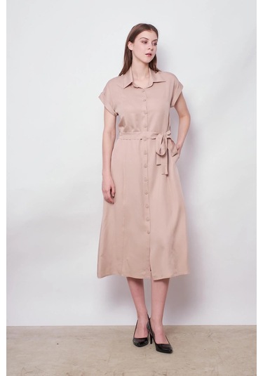 %100 Iyocell Akıcı Şık Kumaş Yakalı Düşük Omuzlu Duble Kollu Bağcıklı Midi Boy Diz Altı Elbise-taş Taş %100 Iyocell Akıcı Şık Kumaş Yakalı Düşük Omuzlu Duble Kollu Bağcıklı Midi Boy Diz Altı Elbise-taş Taş