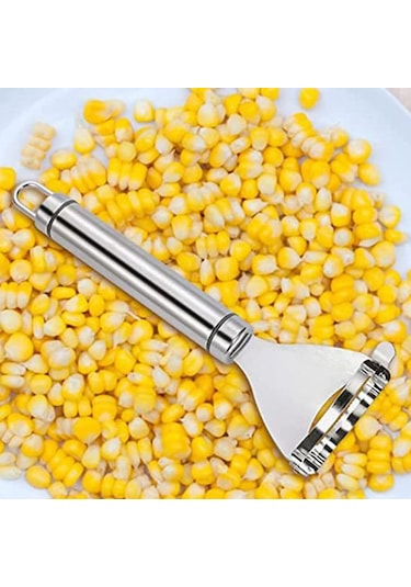 Homyl Mutfak Mısır Koçanı Striptizci Kesici Soyucu Harman Gümüş