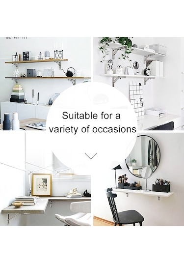 Sones Yemek Masası İçin 20 İnç K Tipi Duvara Monte Katlanabilir Paslanmaz Çelik Yaylı Depolama Rafı