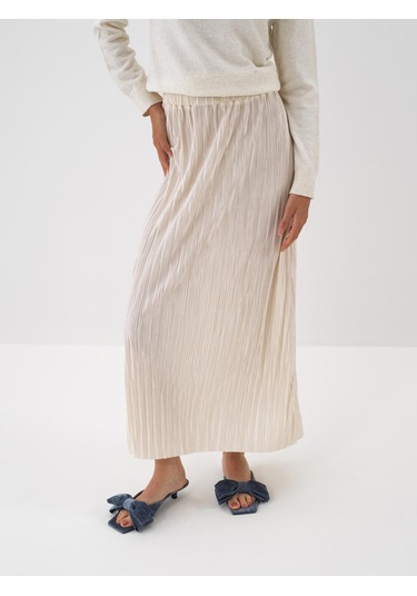 Ekru Formunu Koruyan Regular Fit Etek 270406 Ekru