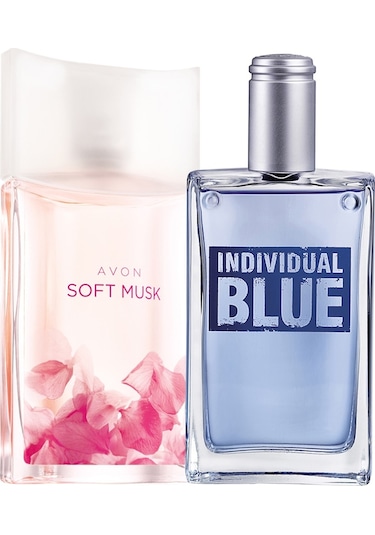 Avon Individual Blue Erkek Parfüm ve Soft Musk Kadın Parfüm Seti