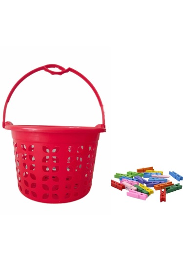 Plastik Mandal Sepeti Kırmızı