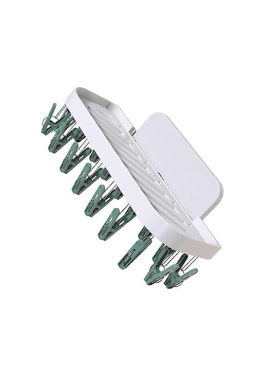 Ganzhoushop Pantolon Askısı Klipsleri Duvara Monte Askılar Damlama Kurutma Rafı Banyo Kullanımı Yeşil 36x15cm Su Geçirmez 1 Adetyeşil Çok Renkli