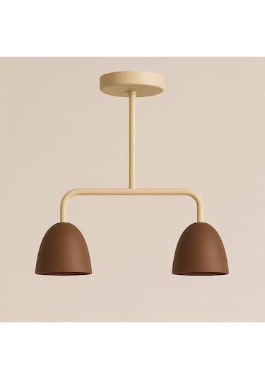 Lumière Deux Sarkıt Lamba-avize - Modern Endüstriyel Mufak Hol Cafe Salon Avize Kahve Rengi