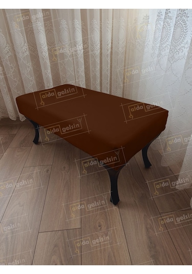 Ayak Ucu Kapı Önü Antre Düz Bench Puf Orta Sehpa Siyah Ayak 100 45 Mor