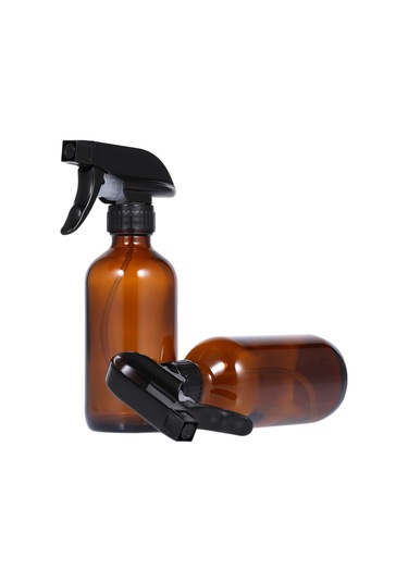 Qingmipy 2'li Kahverengi Cam Sprey Şişe Seti - 8oz Yeniden Doldurulabilir - Saç Bakımı Ve Bahçe İçin İnce Buhar Spreyi