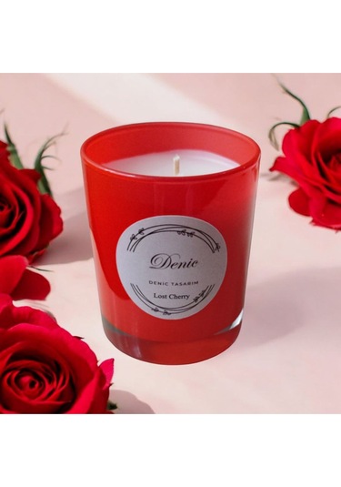 Denic Kokulu Mum Kırmızı Cam Bardak Last Chery 9*7 Çap