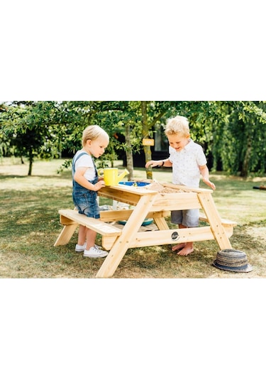 Plum Ahşap Kum Ve Su Piknik Masası Çok Renkli